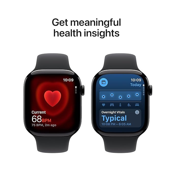 Watch Series 11 GPS 46mm Jet Black Sport Band - M/L (Black Strap, Medium/Large)
